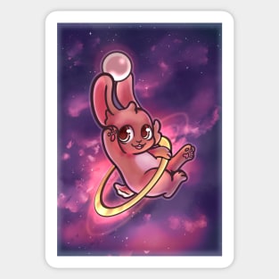 Space rabbit Sticker